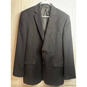 Men's Lauren Ralph Lauren Blazer Sport Coat 40L Black 2 Button 100% Wool